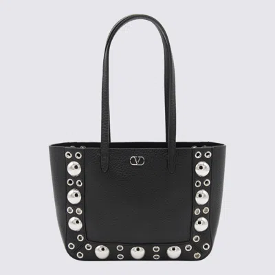 Valentino Black Leather Nellcote Totes