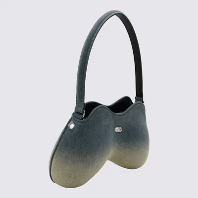 Diesel Women Double-d Denim Shoulder Bag In Blue