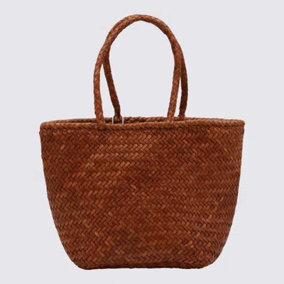 Dragon Diffusion Dark Orange Leather Grace Small Tote