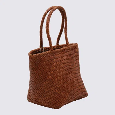 Dragon Diffusion Dark Orange Leather Grace Small Tote