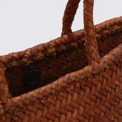 Dragon Diffusion Dark Orange Leather Grace Small Tote