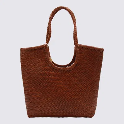Dragon Diffusion Dark Orange Leather Diagonal Totes