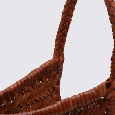 Dragon Diffusion Dark Orange Leather Diagonal Totes
