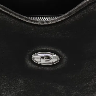 Diesel Double-d Shoulder Pu Shoulder Bag In Gray
