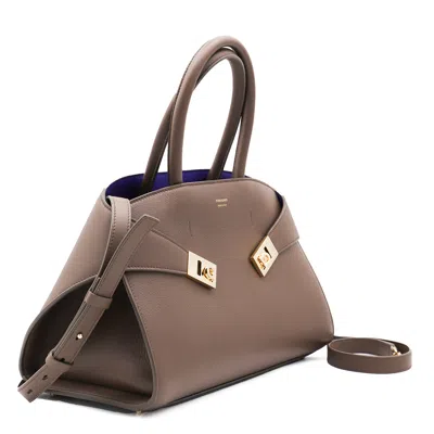 Ferragamo Structured Top Handle Shoulder Bag