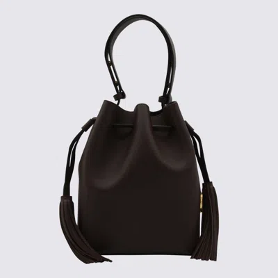 Valentino Dark Brown Vlogo Bucket Bag