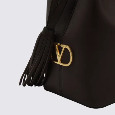 Valentino Dark Brown Vlogo Bucket Bag