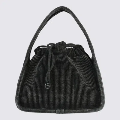 Alexander Wang Black Cotton Satchel In Black