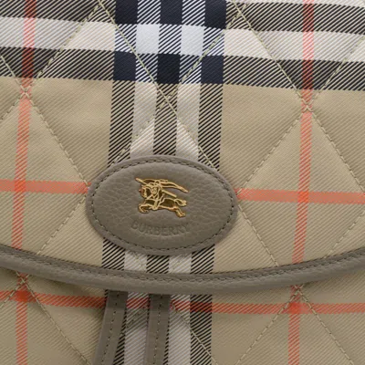 Burberry Beige Horseshoe Backpack In Multi