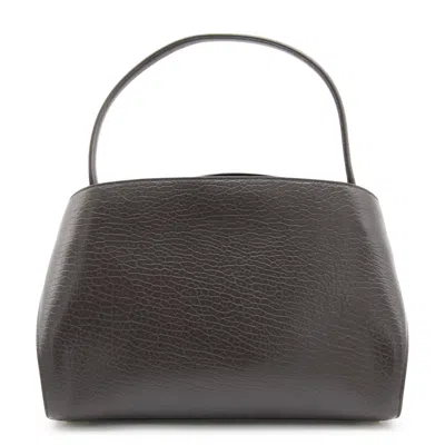 Ferragamo Structured Shoulder Bag Detachable Strap In Black