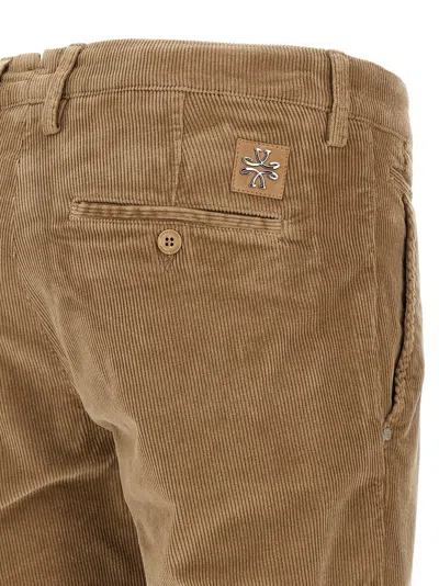 Jacob Cohen Corduroy Trousers With Pockets And Loops In Brown