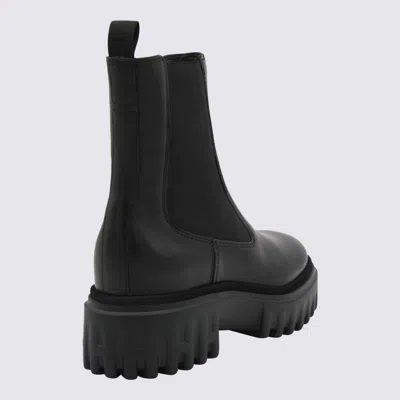 Hogan Boots Blacks And Greys In Black
