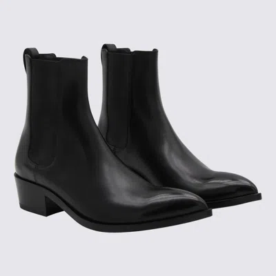 Tom Ford Chelsea Boots With Pointed Toe And Block Heel In Black