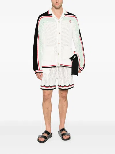 Casablanca Men's Faux Crochet Shirt In Multi