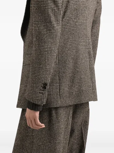 Dolce & Gabbana Single-breasted Felted Jacket In Brown