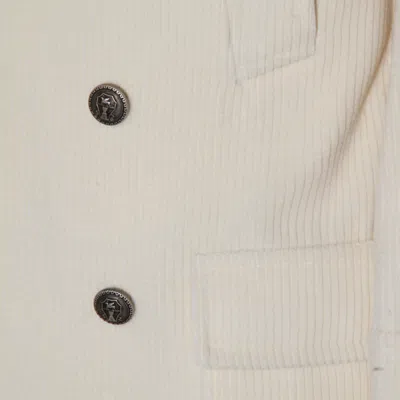 Brunello Cucinelli Cashmere Velvet Coat In Neutral