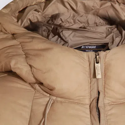 K-way Quill Thermo Light Ripstop Puffer Jacket In Neutral