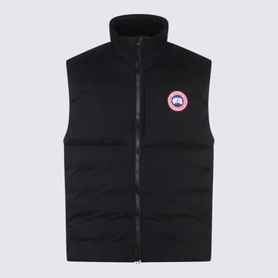 Canada Goose Quilted Sleeveless High Collar Vest In Black