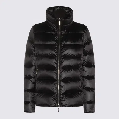 Moorer Insulated Jackets With High Collar And Pockets In Black
