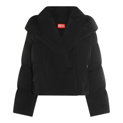Diesel Coats Blacks And Greys In Black