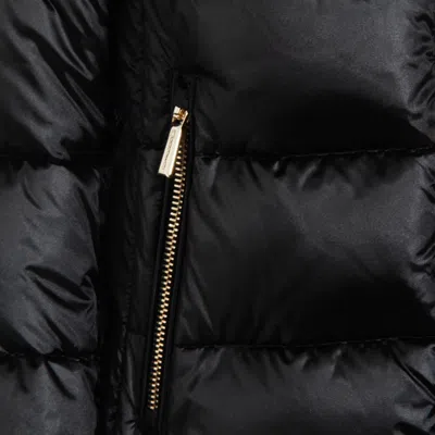 Moorer Long Quilted Down Jacket With High Collar In Black