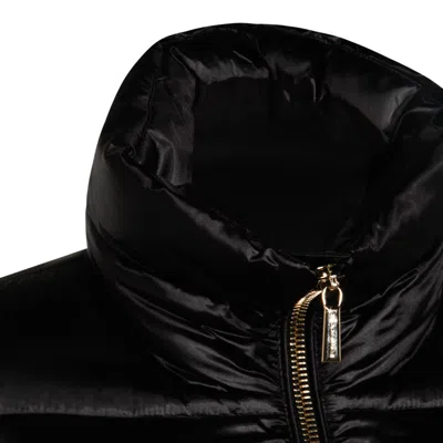 Moorer Long Quilted Down Jacket With High Collar In Black