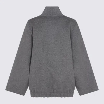 Khaite Coats Blacks And Greys In Gray