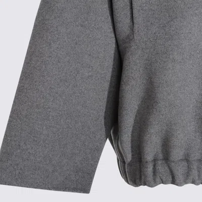 Khaite Coats Blacks And Greys In Gray