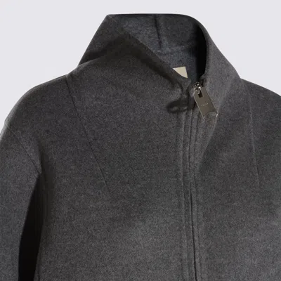 Khaite Coats Blacks And Greys In Gray