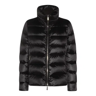 Moorer Insulated Jackets With High Collar And Pockets In Black