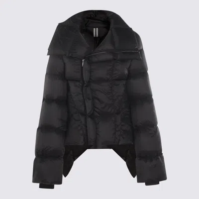Rick Owens Coats Blacks And Greys In Black