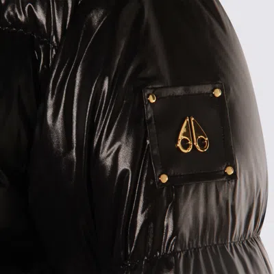 Moose Knuckles Moonstone Hooded Puffer Jacket In Black