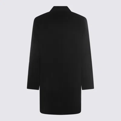 Montecore Button-fastening Lapel-collar Coat In Black