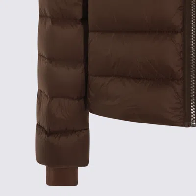 Rick Owens Gimp Padded Down Jacket In Re-nylon In Brown