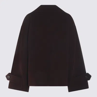 Chloé Coats Deep Purple In Black