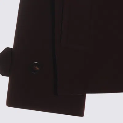 Chloé Coats Deep Purple In Black