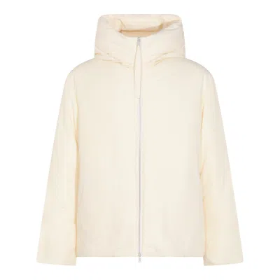 Jil Sander Hooded Padded Jacket In Neutral