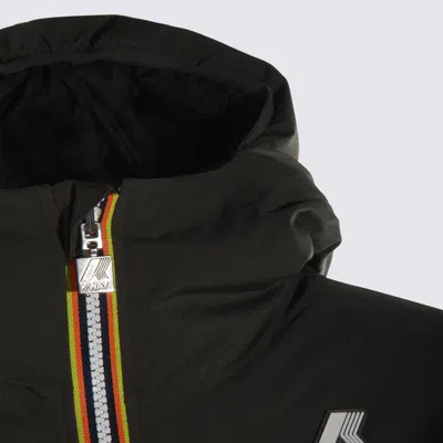K-way Green Nylon Jack Plain Casual Jacket In Green