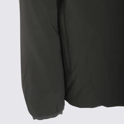 K-way Green Nylon Jack Plain Casual Jacket In Green