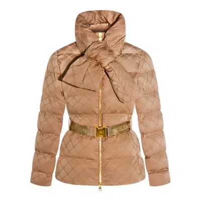 Elisabetta Franchi Coats Honey In Brown