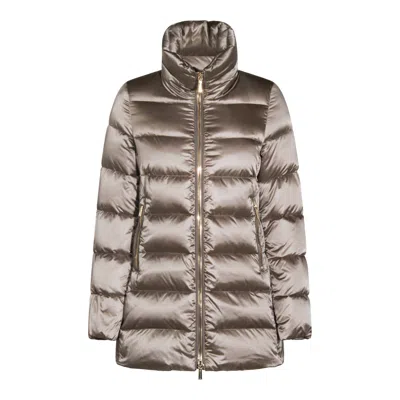Moorer Beige Dorado Down Jacket In Brown