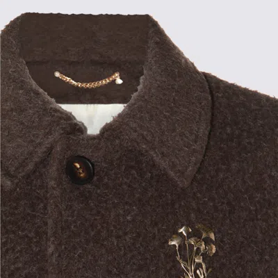 Golden Goose Dark Brown Cotton Coat In Brown