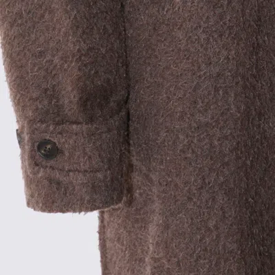 Golden Goose Dark Brown Cotton Coat In Brown