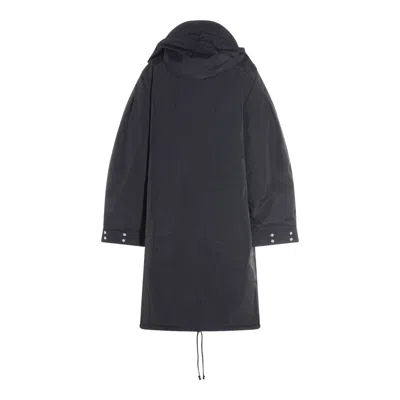 Ganni Black Nylon Down Jacket In Black