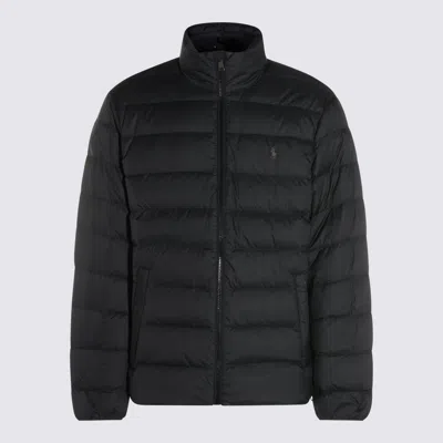 Polo Ralph Lauren The Colden Herringbone Down Jacket In Black