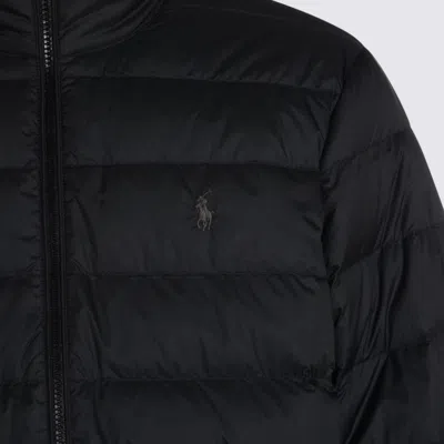 Polo Ralph Lauren The Colden Herringbone Down Jacket In Black