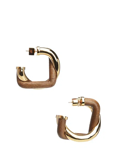 Jacquemus Doppio Earrings Jewelry Multicolor In Gold