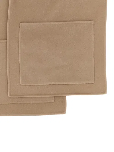 Alberta Ferretti Double Cloth Scarf Scarves And Foulards Beige In Brown