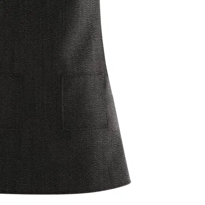 Courrèges Textured Fabric Knee Length Dress With Front Pockets In Black