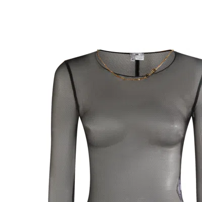 Elisabetta Franchi Dresses Blacks And Greys In Gray